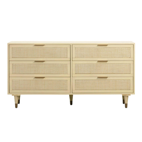 Sierra Cane 6 Drawer Dresser by TOV Furniture at Eve Furniture