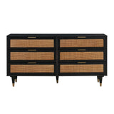 Sierra Cane 6 Drawer Dresser by TOV Furniture at Eve Furniture