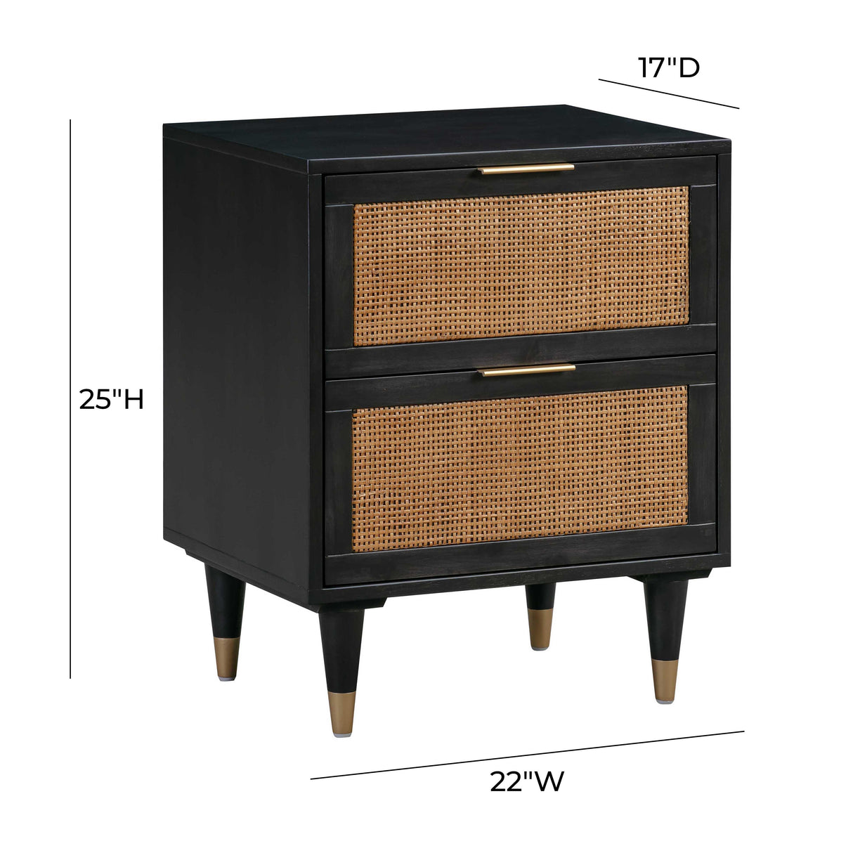 Sierra Cane Nightstand by TOV Furniture at Eve Furniture