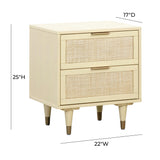 Sierra Cane Nightstand by TOV Furniture at Eve Furniture