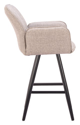 Sieve Beige Outdoor Swivel Barstool by Zuomod at Eve Furniture