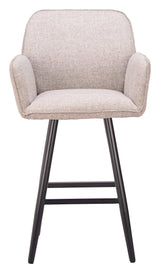 Sieve Beige Outdoor Swivel Barstool by Zuomod at Eve Furniture