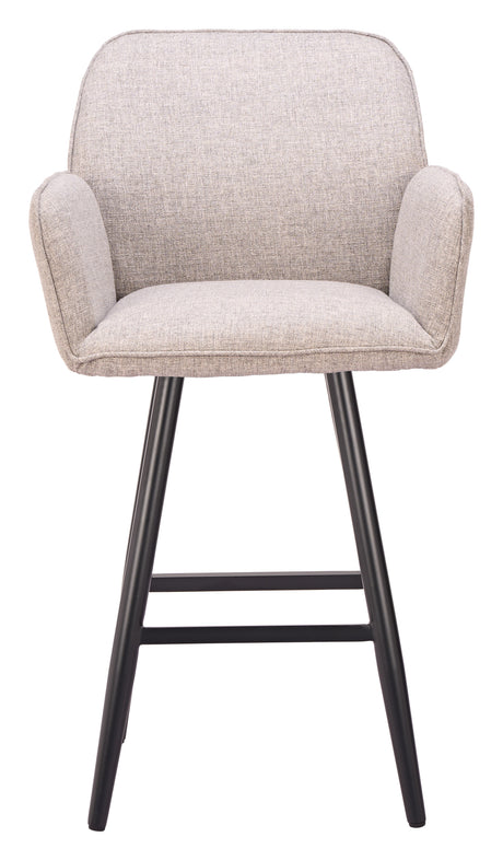 Sieve Beige Outdoor Swivel Barstool by Zuomod at Eve Furniture