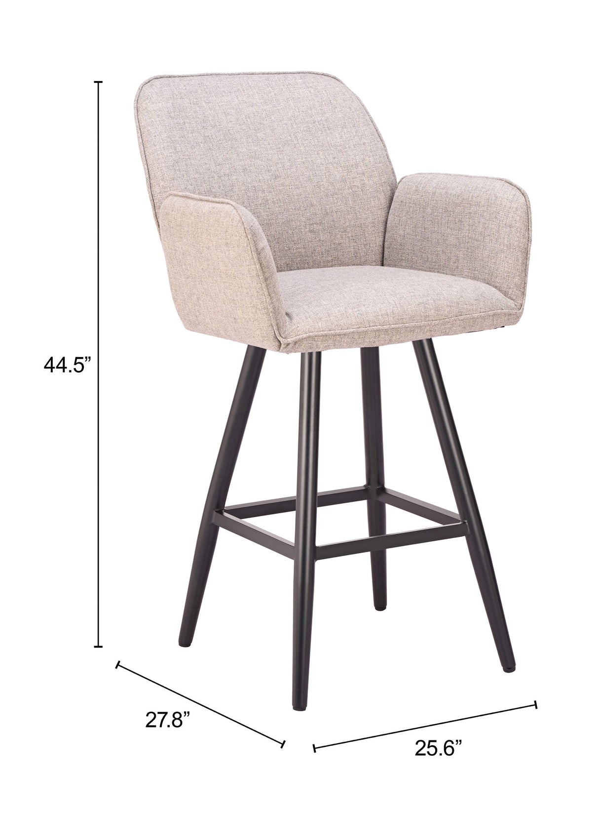 Sieve Beige Outdoor Swivel Barstool by Zuomod at Eve Furniture
