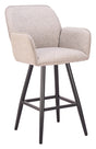 Sieve Beige Outdoor Swivel Barstool by Zuomod at Eve Furniture