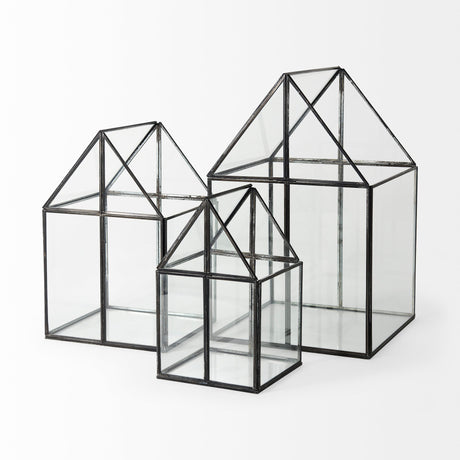 Sikes (Large) Hut Terrarium W/Glass Base by Mercana at Eve Furniture