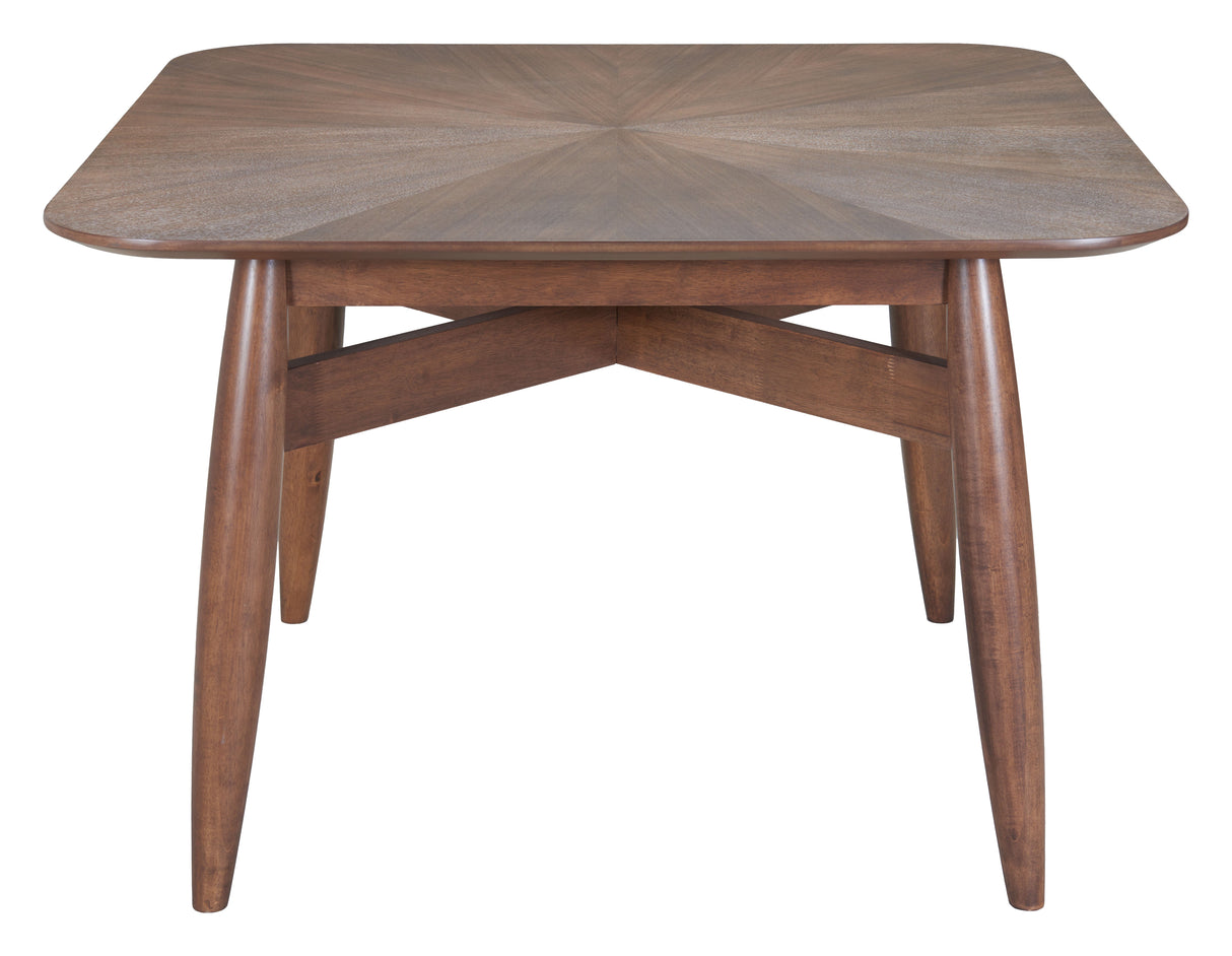Silea Espresso Square Dining Table by Zuomod at Eve Furniture