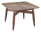 Silea Espresso Square Dining Table by Zuomod at Eve Furniture
