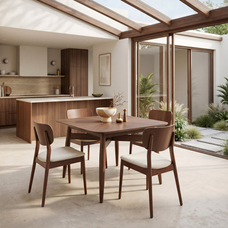 Silea Espresso Square Dining Table by Zuomod at Eve Furniture