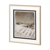 Silent Snow I by Jonathan Klassen a Hand Embellished Textured Framed Art Print Matted under Glass by Mercana at Eve Furniture
