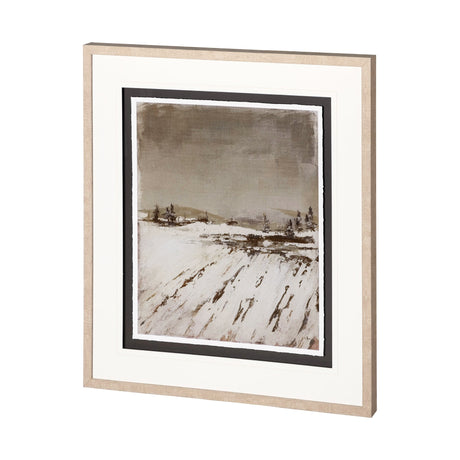Silent Snow I by Jonathan Klassen a Hand Embellished Textured Framed Art Print Matted under Glass by Mercana at Eve Furniture
