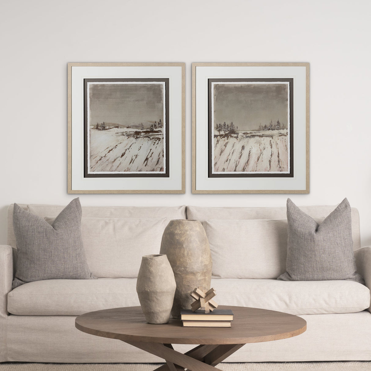 Silent Snow I by Jonathan Klassen a Hand Embellished Textured Framed Art Print Matted under Glass by Mercana at Eve Furniture