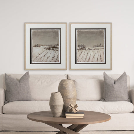 Silent Snow II by Jonathan Klassen a Hand Embellished Textured Framed Art Print Matted under Glass by Mercana at Eve Furniture