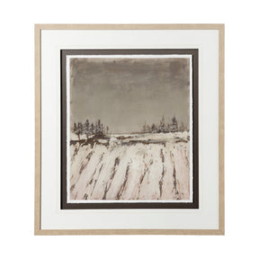 Silent Snow II by Jonathan Klassen a Hand Embellished Textured Framed Art Print Matted under Glass by Mercana at Eve Furniture