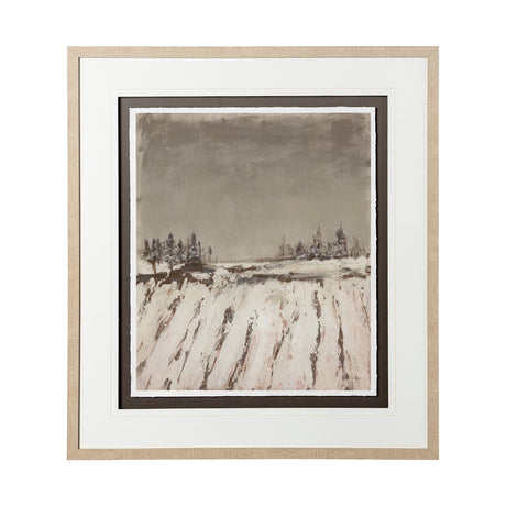 Silent Snow II by Jonathan Klassen a Hand Embellished Textured Framed Art Print Matted under Glass by Mercana at Eve Furniture