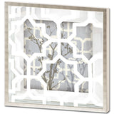 Silhouette & Pattern V (MC) Jennifer Goldberger Hand Embelished Framed Art Print Matted under Glass by Mercana at Eve Furniture