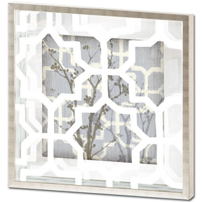 Silhouette & Pattern V (MC) Jennifer Goldberger Hand Embelished Framed Art Print Matted under Glass by Mercana at Eve Furniture