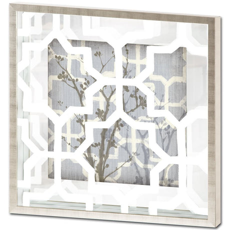 Silhouette & Pattern V (MC) Jennifer Goldberger Hand Embelished Framed Art Print Matted under Glass by Mercana at Eve Furniture