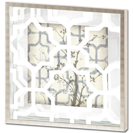 Silhouette & Pattern VI (MC) Jennifer Goldberger Hand Embelished Framed Art Print Matted under Glass by Mercana at Eve Furniture