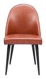 Silloth Brown Armless Dining Chair (Set of 2) by Zuomod at Eve Furniture