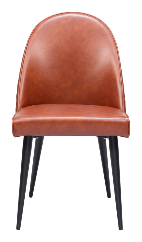Silloth Brown Armless Dining Chair (Set of 2) by Zuomod at Eve Furniture