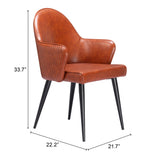 Silloth Brown Dining Chair by Zuomod at Eve Furniture