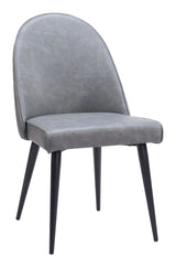 Silloth Gray Armless Dining Chair (Set of 2) by Zuomod at Eve Furniture