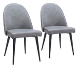 Silloth Gray Armless Dining Chair (Set of 2) by Zuomod at Eve Furniture