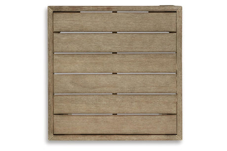 Silo Point Brown Outdoor End Table by Ashley at Eve Furniture