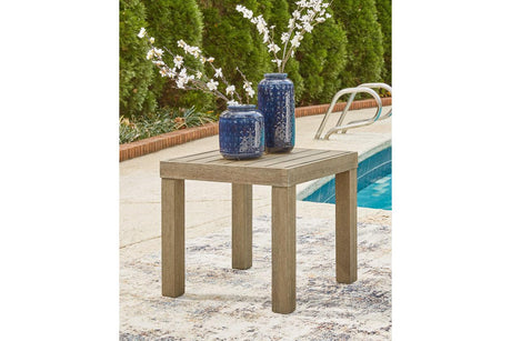 Silo Point Brown Outdoor End Table by Ashley at Eve Furniture