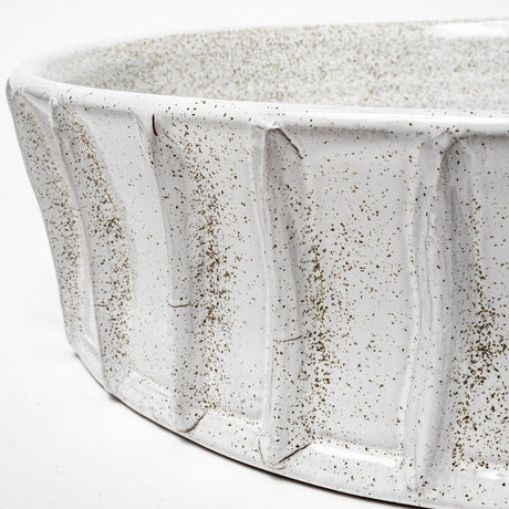 Silone (Large) White Ceramic Bowl by Mercana at Eve Furniture