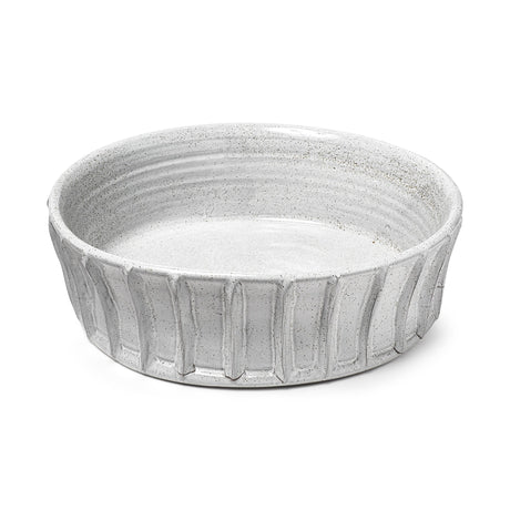 Silone (Large) White Ceramic Bowl by Mercana at Eve Furniture