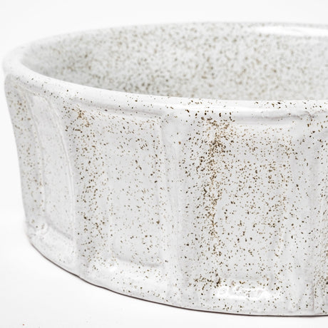 Silone (Small) White Ceramic Bowl by Mercana at Eve Furniture