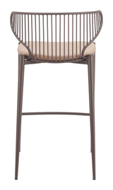 Silues Taupe & Brown Counter Stool (Set of 2) by Zuomod at Eve Furniture