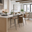 Silues Taupe & Brown Counter Stool (Set of 2) by Zuomod at Eve Furniture