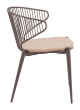 Silues Taupe & Brown Dining Chair (Set of 2) by Zuomod at Eve Furniture