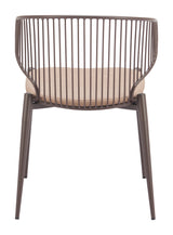 Silues Taupe & Brown Dining Chair (Set of 2) by Zuomod at Eve Furniture