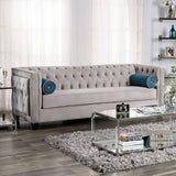 Silvan Gray Sofa & Loveseat by Furniture of America at Eve Furniture