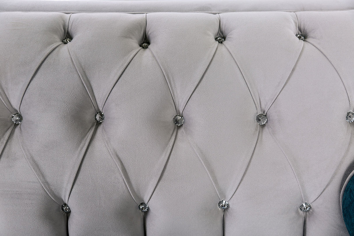 Silvan Gray Sofa & Loveseat by Furniture of America at Eve Furniture