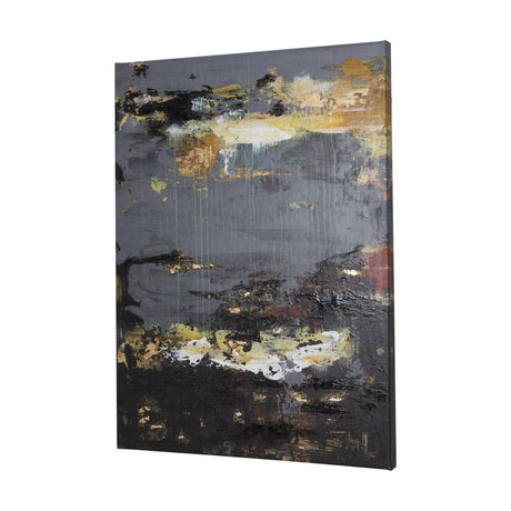 Silver and gold inspiration I by Mercana Studio a Hand Embellished Textured Canvas by Mercana at Eve Furniture