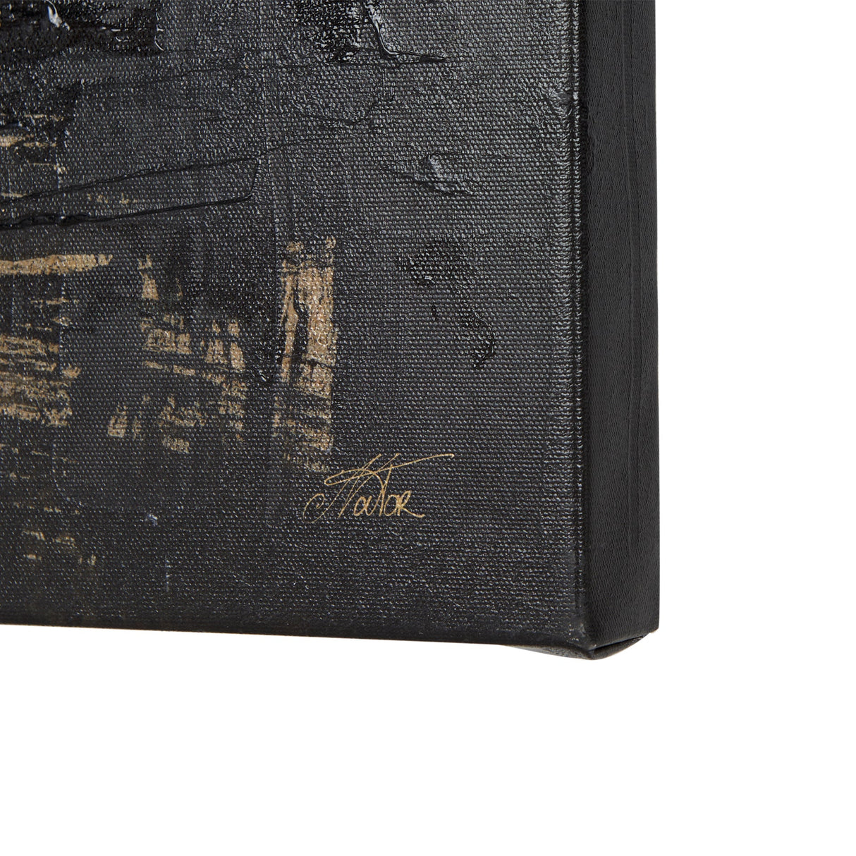 Silver and gold inspiration I by Mercana Studio a Hand Embellished Textured Canvas by Mercana at Eve Furniture