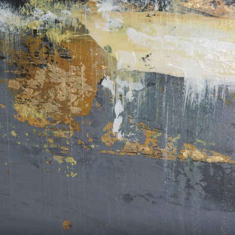 Silver and gold inspiration I by Mercana Studio a Hand Embellished Textured Canvas by Mercana at Eve Furniture