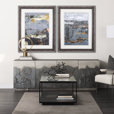 Silver and gold Inspiration I by Mercana Studio a Hand Embellished Textured Framed Art Print by Mercana at Eve Furniture