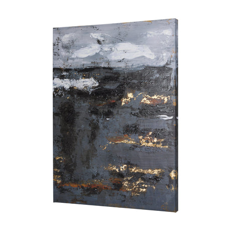 Silver and gold inspiration II by Mercana Studio a Hand Embellished Textured Canvas by Mercana at Eve Furniture