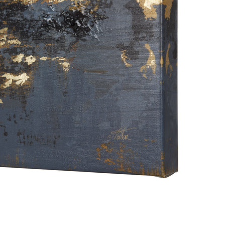 Silver and gold inspiration II by Mercana Studio a Hand Embellished Textured Canvas by Mercana at Eve Furniture