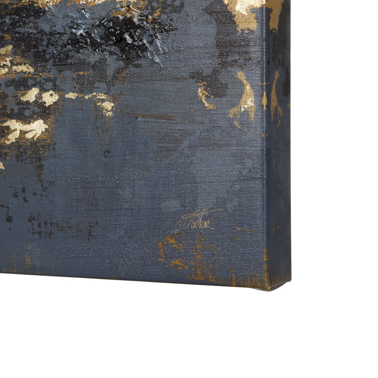 Silver and gold inspiration II by Mercana Studio a Hand Embellished Textured Canvas by Mercana at Eve Furniture