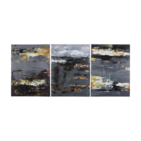 Silver and gold inspiration II by Mercana Studio a Hand Embellished Textured Canvas by Mercana at Eve Furniture