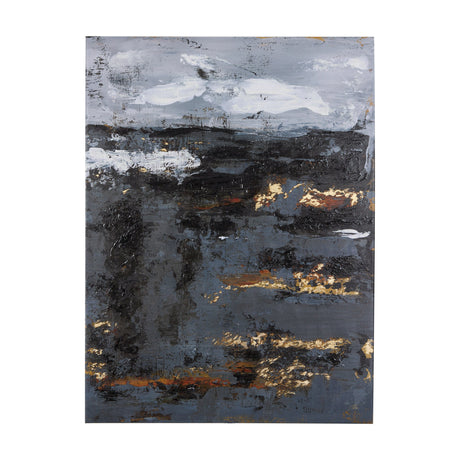 Silver and gold inspiration II by Mercana Studio a Hand Embellished Textured Canvas by Mercana at Eve Furniture