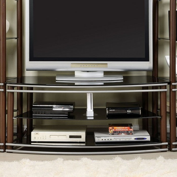 Silver Creek Brown/Silver Pier Shelves by Furniture of America at Eve Furniture