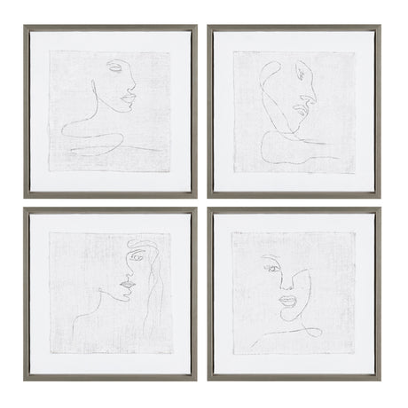 Silver Expressions White Canvas by Crestview at Eve Furniture